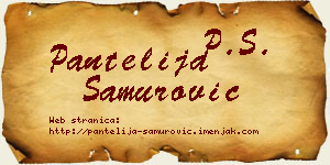 Pantelija Samurović vizit kartica